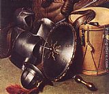 Officer Paintings - Officer of the Marksman Society in Leiden - detail by Gerrit Dou